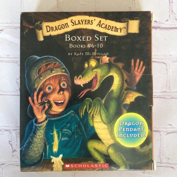 Dragon Slayers Academy Boxed Book Set #6-10 by Kate McMullan Paperback Books - Picture 2 of 3